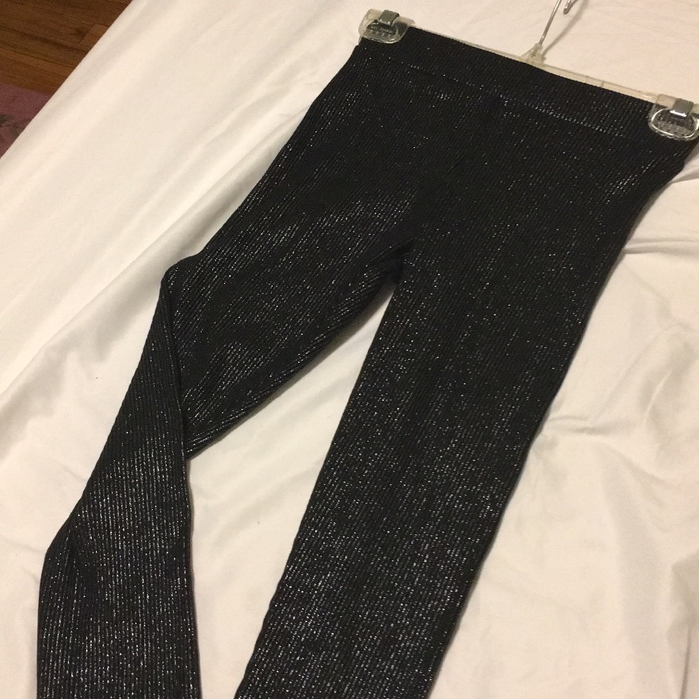 H&M shimmery leggings black